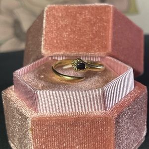 Sapphire Gold Snake Ring